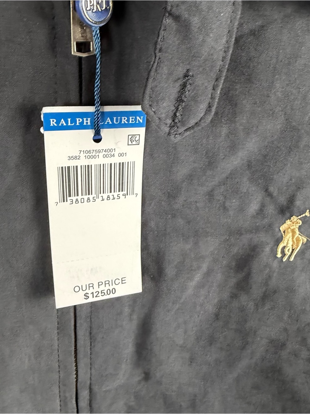Polo Ralph Lauren Women’s Grey Packable Bi Harrington Jacket Medium (Men’s Small - Picture 4 of 7